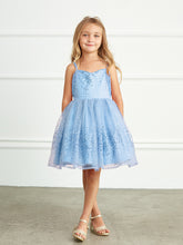 Girls Short Tulle Sequined Pageant Flower Girl Dress